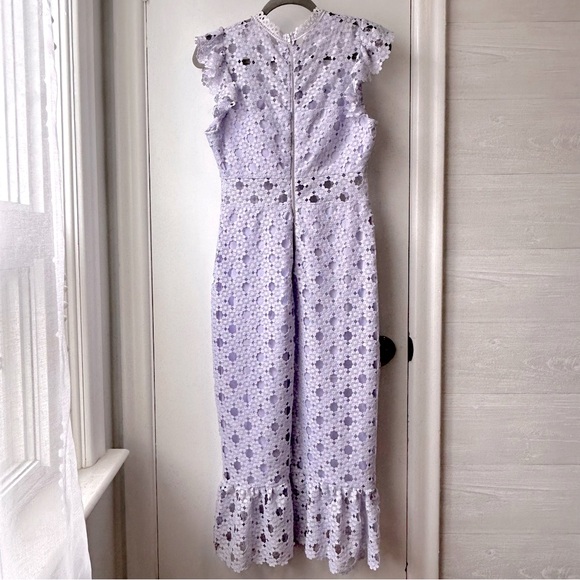Nwt Chelsea Lace Trumpet Midi Dress Lilac - Picture 5 of 12